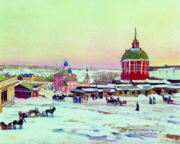  Yuon Pintura Art%c3%adstica - Plaza del mercado de Zagorsk 1943 Konstantin Yuon ruso